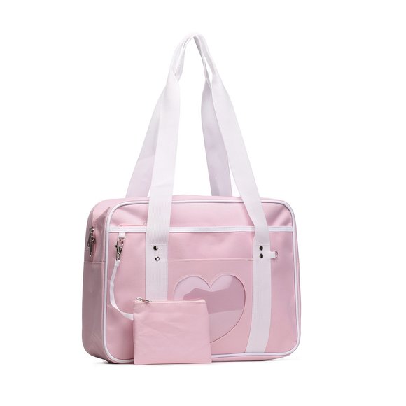 Kawaii Ita Bag Japanese School Bag Cute Tote Bag Large Shoulder Anime Heart :| - Picture 1 of 6